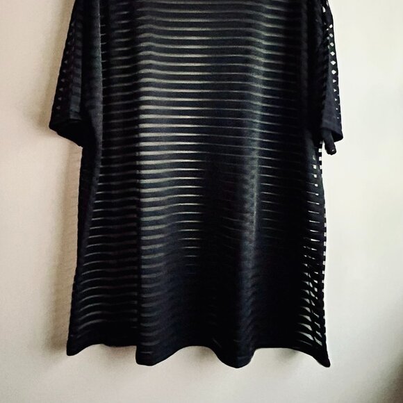 ASOS Curve Sheer Ribbed Tee in Midnight Size 16/20 UK - Picture 2 of 9